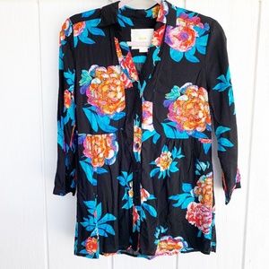 Anthropologie Maeve Woodland Walk Floral Blouse 4